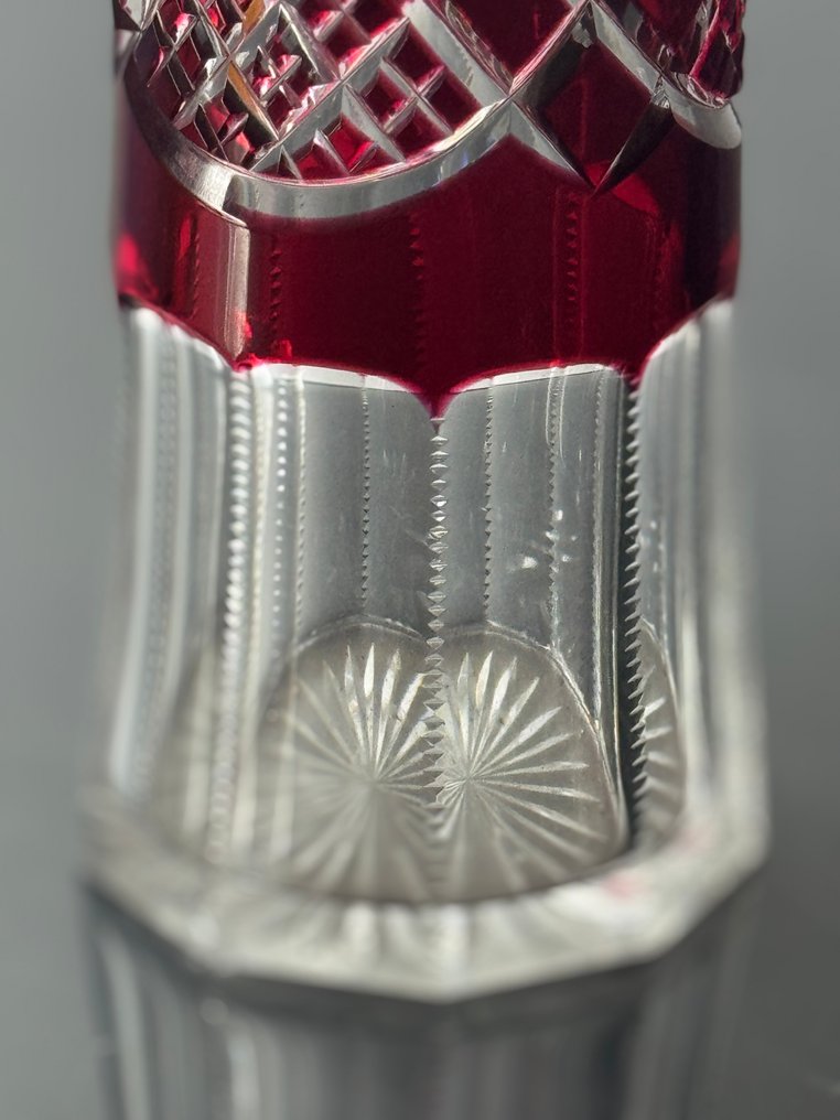 Val Saint Lambert - Charles Graffart & René Delvenne - Vase  - Crystal - Raspberry vase VSL #4.3