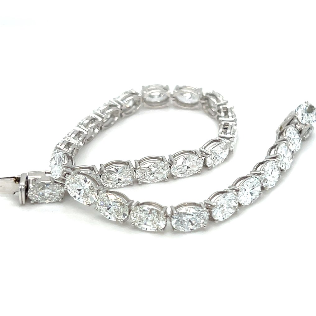 Βραχιόλι - 14 καράτια Λευκός χρυσός - 14.49ct. tw. Διαμάντι (Εργαστηριακής καλλιέργειας) #1.0