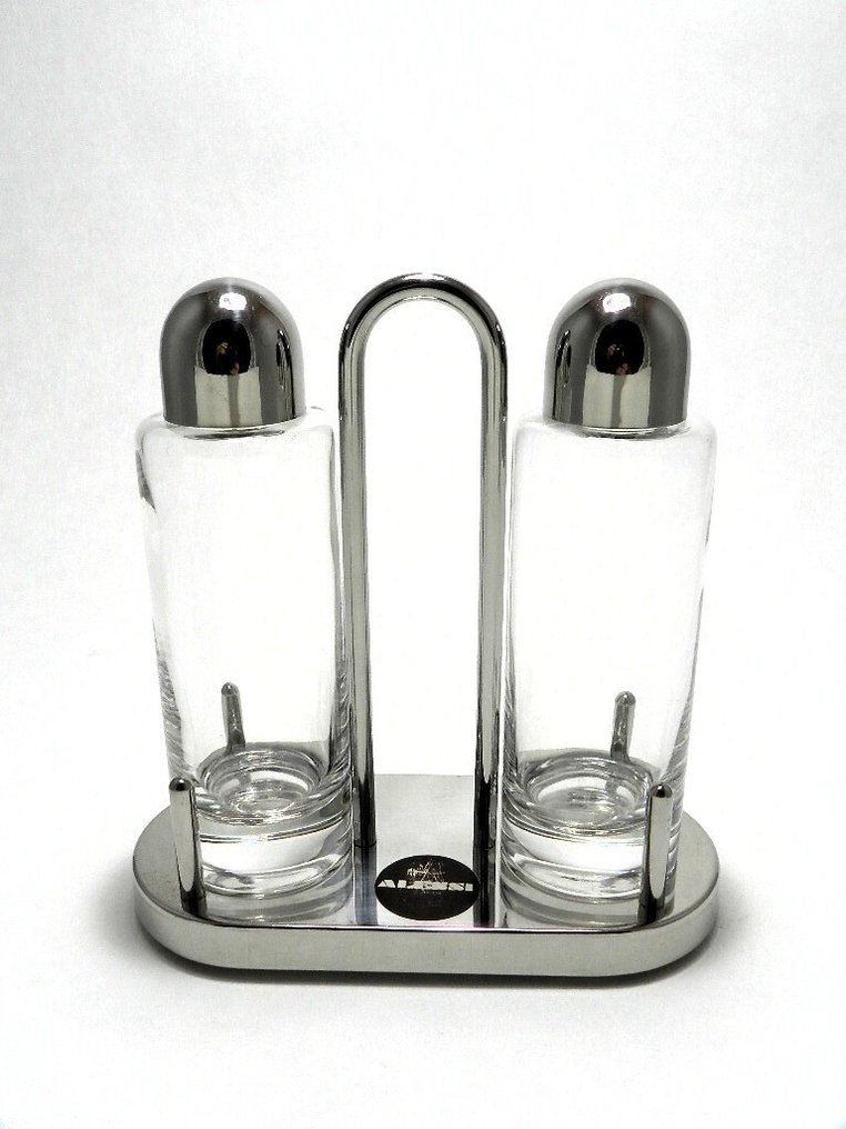 Alessi - Ettore Sottsass - Ensemble de burettes - 5074 - Acier, Cristal #3.2