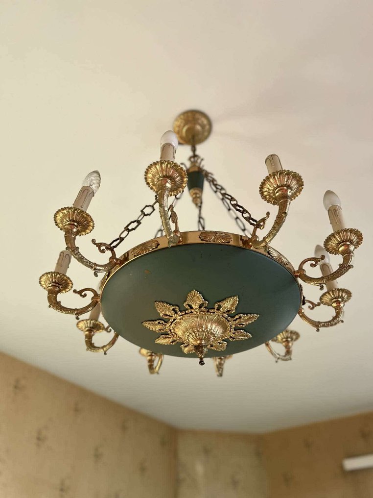 Chandelier - Gilt bronze - Superb Empire chandelier #1.0