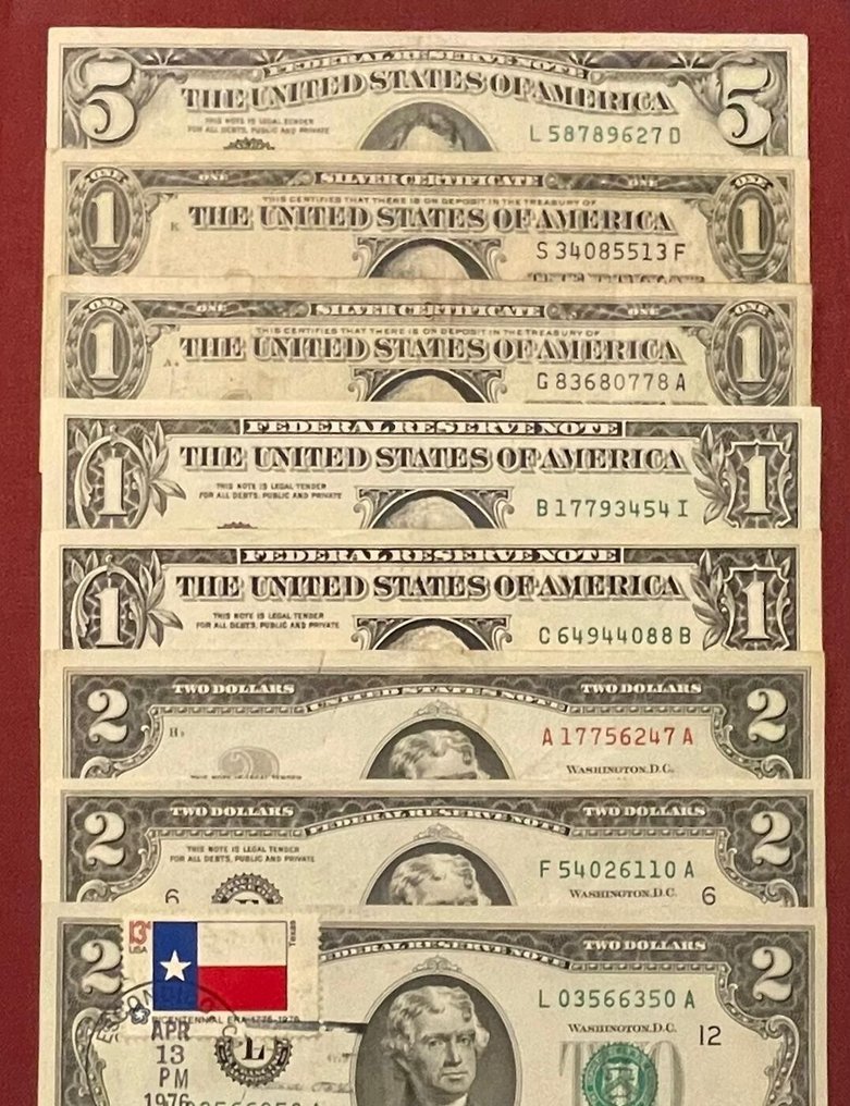 Stany Zjednoczone Ameryki. - 8 banknotes - various dates (Bez ceny minimalnej
) #1.0
