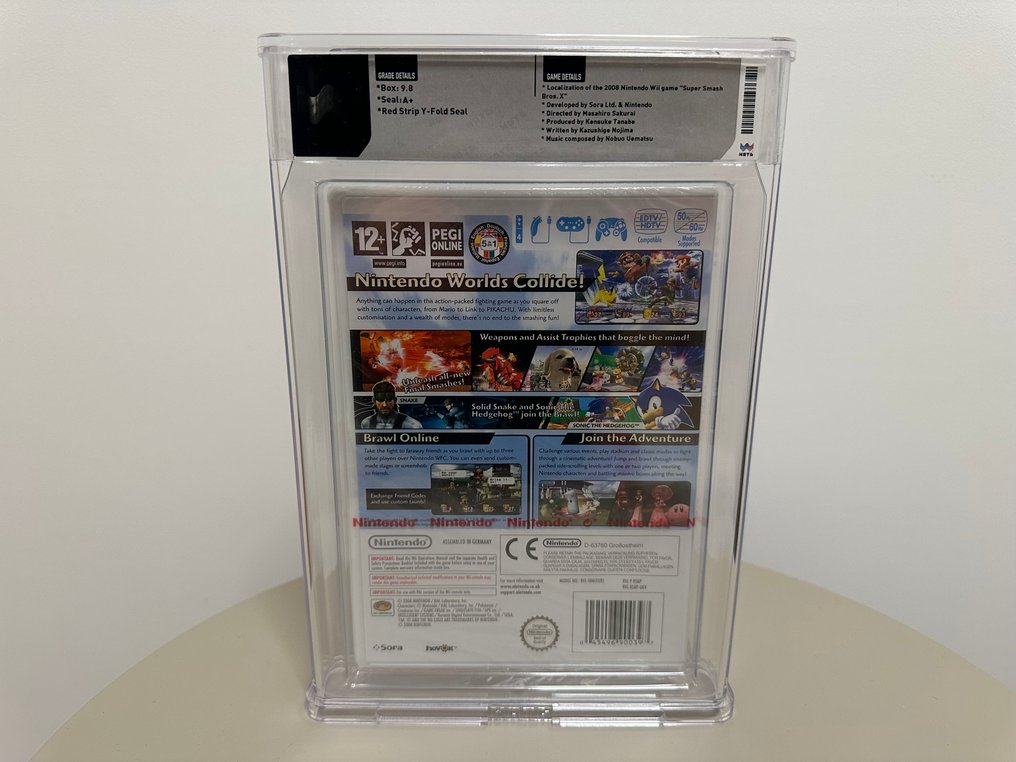 Nintendo - Wii - Super Smash Bros. Brawl (Wii, 2008) – WATA 9.8 A+ – Fully Sealed – UK Version (Assembled in Germany) - Videospill - I originalt forseglet eske (rød stripe) #4.3