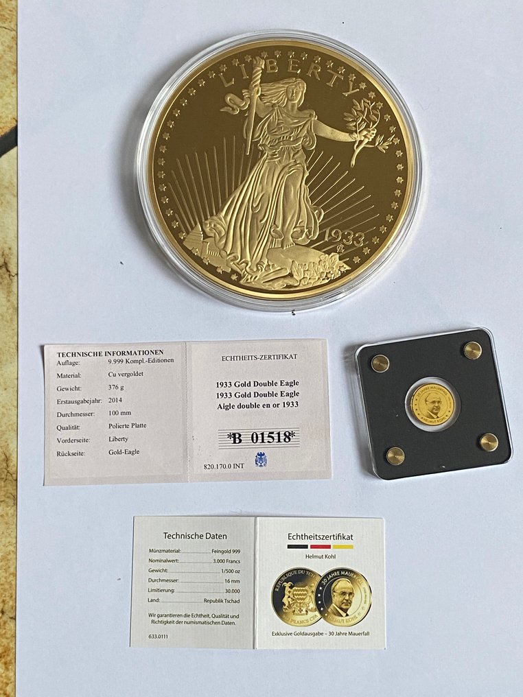 Tschad. Medal 1/500 Once (.999) or / Medaille (Ohne mindestpreis) #1.0