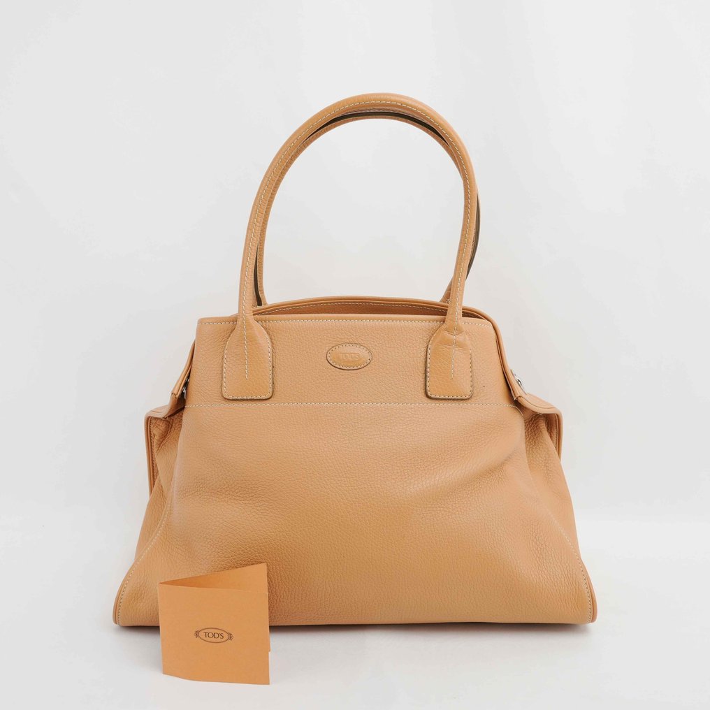 Tod's - Tod’s Large Leather Tote Bag – Camel Grained Calfskin – Made in Italy - Borsa a spalla #1.0