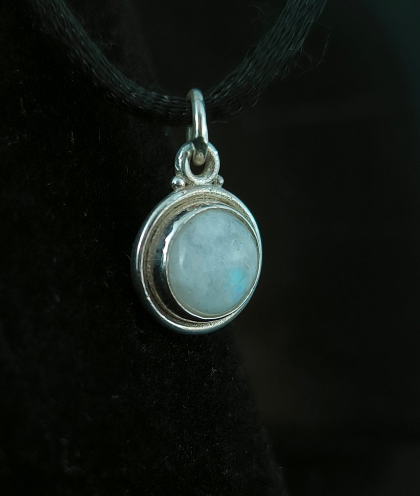 Φεγγαρόπετρα Κρεμαστό κόσμημα - Ύψος: 20 mm - Πλάτος: 13 mm- 2.03 g - (1) #1.0