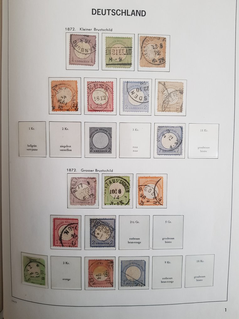 德意志帝國 1872/1945 - 收藏在相册中。 #1.0