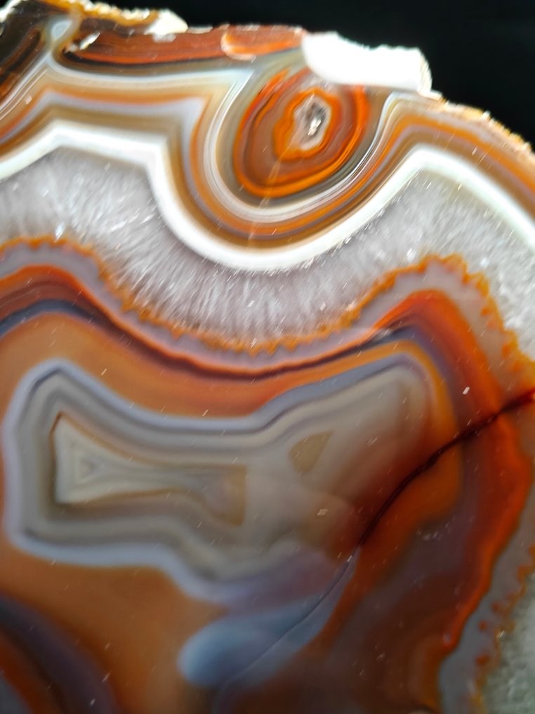 Μεγάλος Αγκάτης με ευαίσθητες πολύχρωμες ζώνες. - Ύψος: 23 cm - Πλάτος: 20 cm- 1700 g #4.3