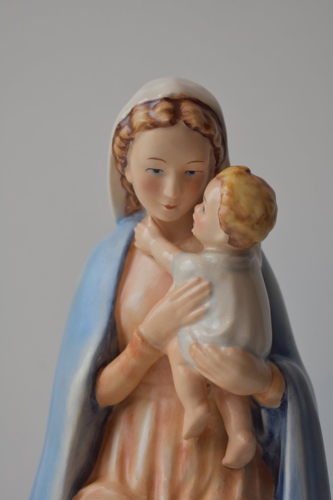 Goebel - Statue, Maria met kind - R Unger - HM 128 - 23 cm - Porcelain #1.0