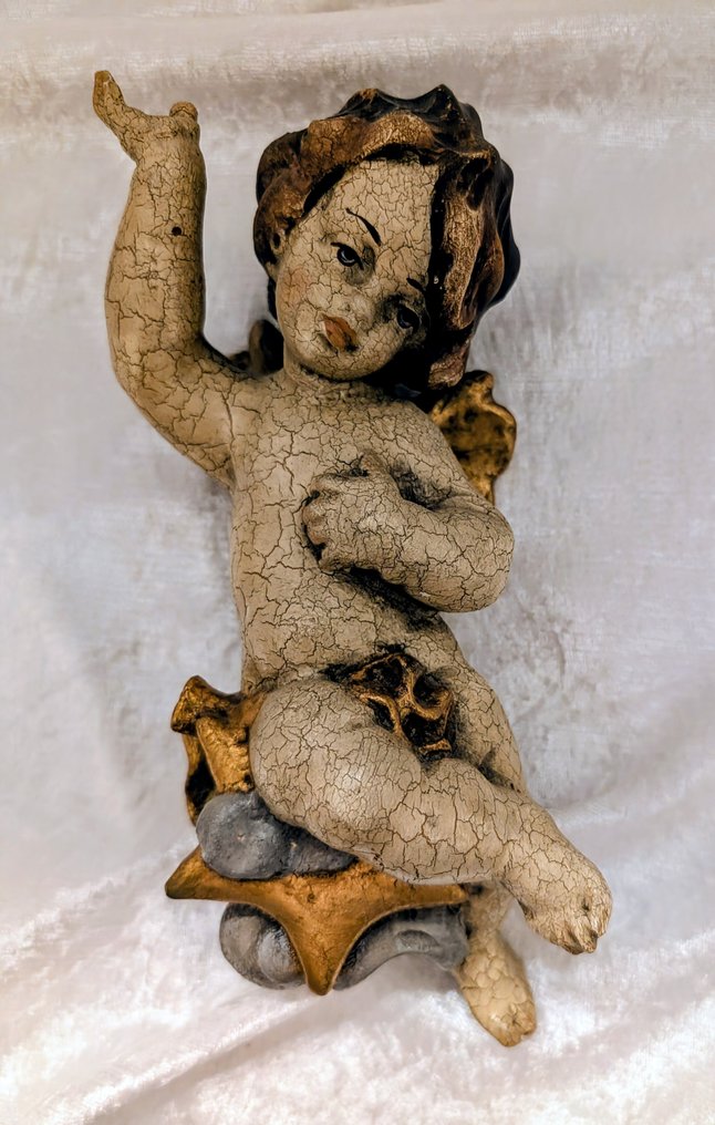 Γλυπτό, Putti / Engel - 23 cm - Limewood #1.0