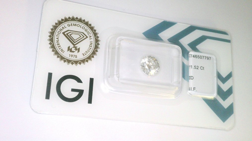 1 pcs 钻石  (天然)  - 1.52 ct - 圆形 - D (无色) - IF - 国际宝石研究院（IGI） #3.2
