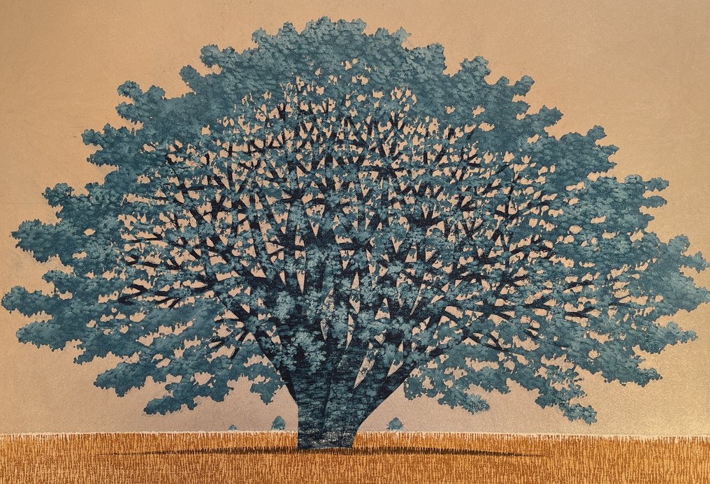 Tree scene 156B - Hajime Namiki 並木一 (b 1947) - Japan (No reserve price) #1.0