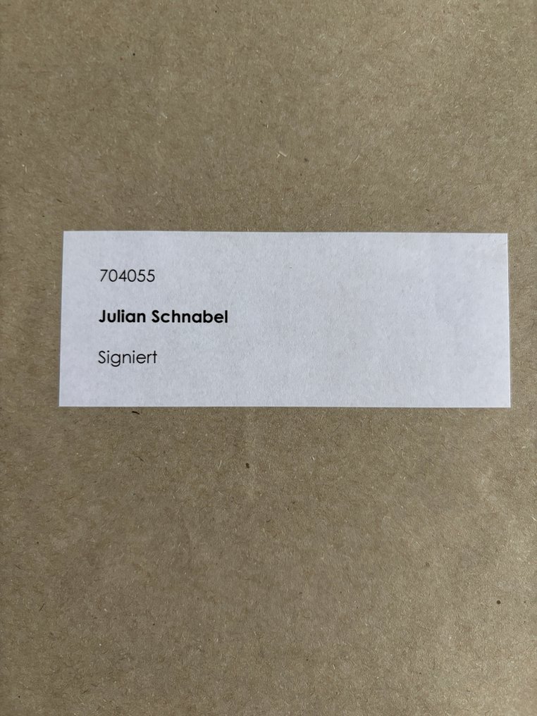 Signed; Julian Schnabel - CVJ: Nicknames of Maitre D's & Other Excerpts from Life - 2015 #4.3