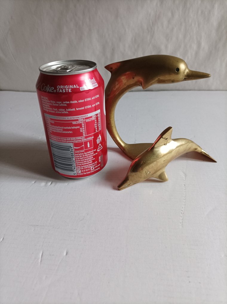 Figure - Pareja de delfines de latón (2) - Brass #3.2