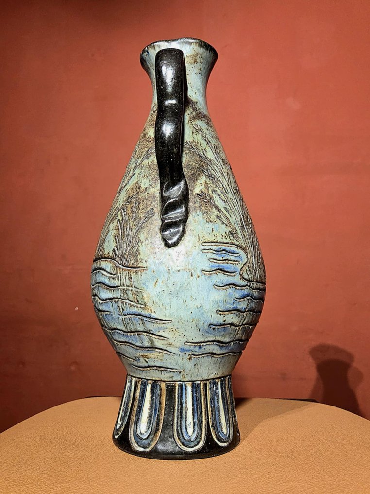 dubois - Jarro - Grés - Castiçal assinado Dubois #1.0