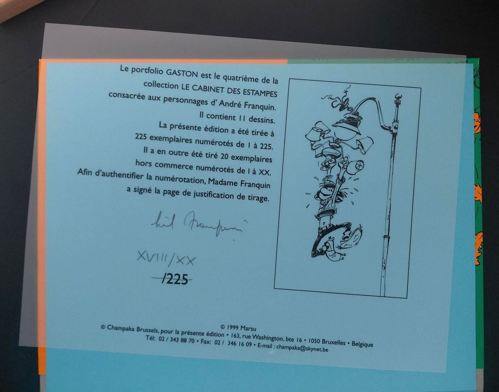 Franquin - 1 Portfolio - Gaston - Editions Champaka - 1999 #4.3