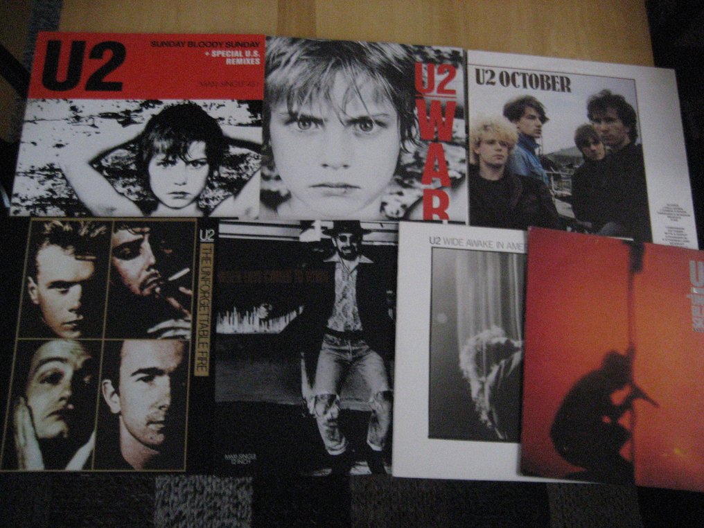 U2 - 3 x 12" maxi singles + 4 x LPs - Titluri multiple - Albume LP (mai multe articole) - 1st Pressing - 1981 #1.0