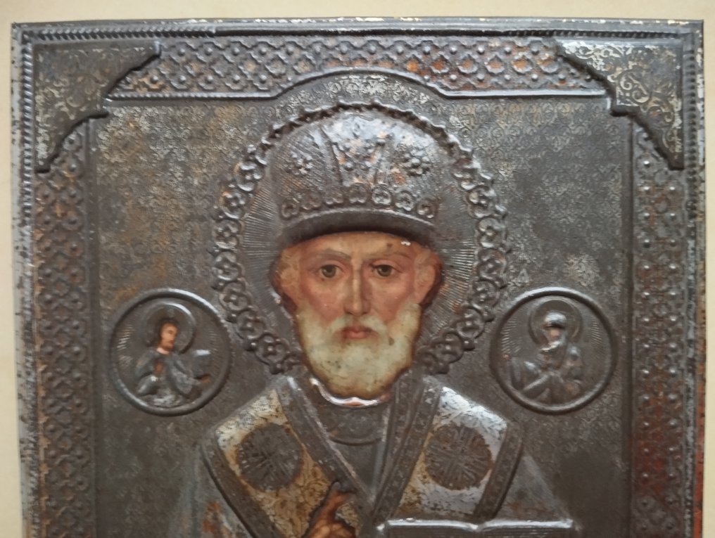 Icoon - Nikolaas de Wonderdoener - hout, metaal #2.1