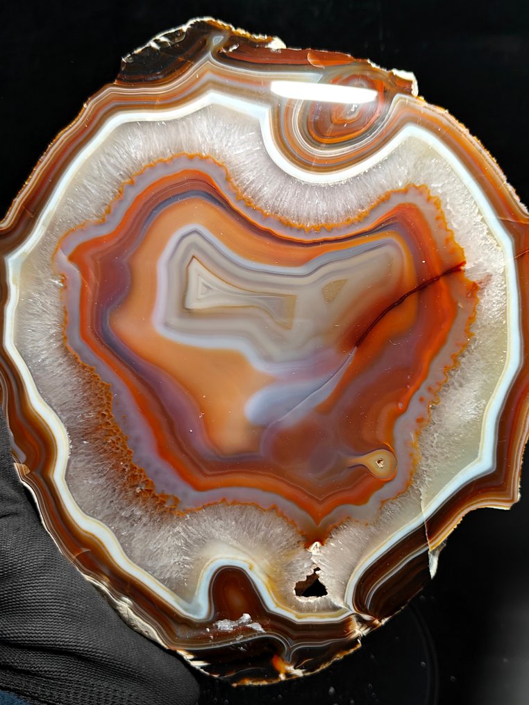 Μεγάλος Αγκάτης με ευαίσθητες πολύχρωμες ζώνες. - Ύψος: 23 cm - Πλάτος: 20 cm- 1700 g #1.0