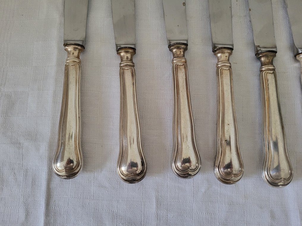 Σετ τραπεζομάχαιρων (12) - Χάλυβας, ασημένιο μέταλλο #2.1