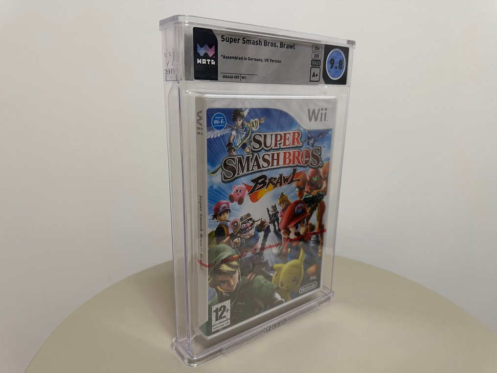 Nintendo - Wii - Super Smash Bros. Brawl (Wii, 2008) – WATA 9.8 A+ – Fully Sealed – UK Version (Assembled in Germany) - Videospill - I originalt forseglet eske (rød stripe) #1.0