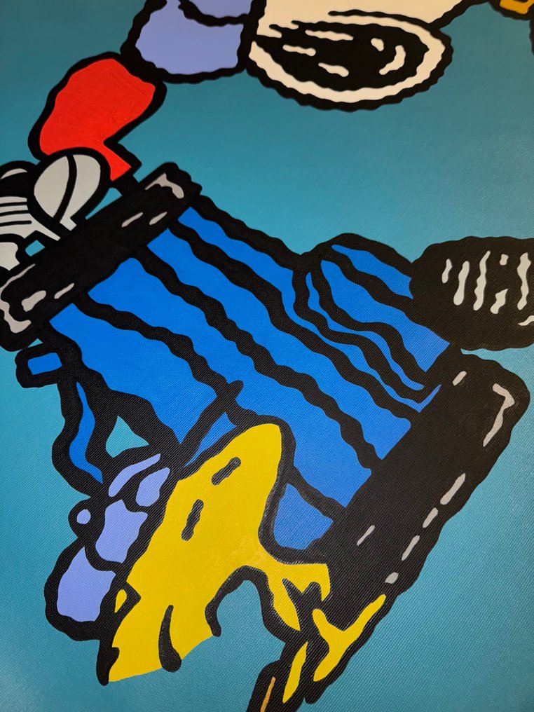 isem (1985) - Snoopy X Golfing day (size XL : 95x70cm 100% hand paint) #2.1