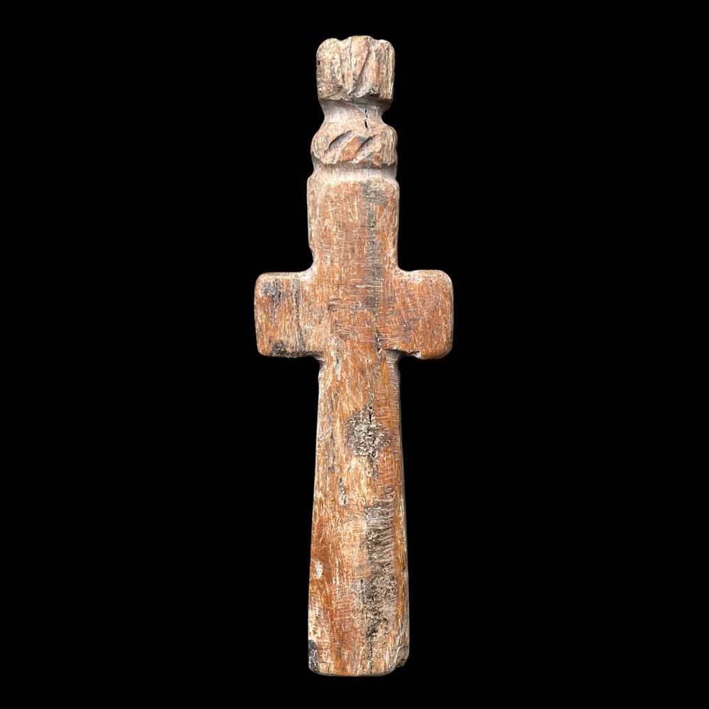 Medieval (Byzantine) Rare medieval bone cross pendant Cross - 71 mm  (No reserve price) #2.1