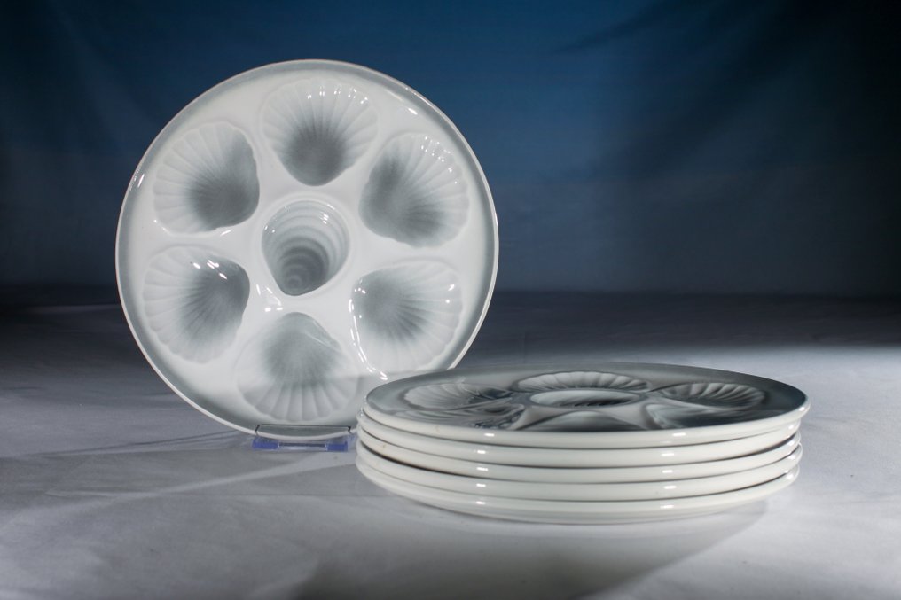 moulins des loups - Teller (6) - Keramik - Wunderschöne Austernborden #2.1