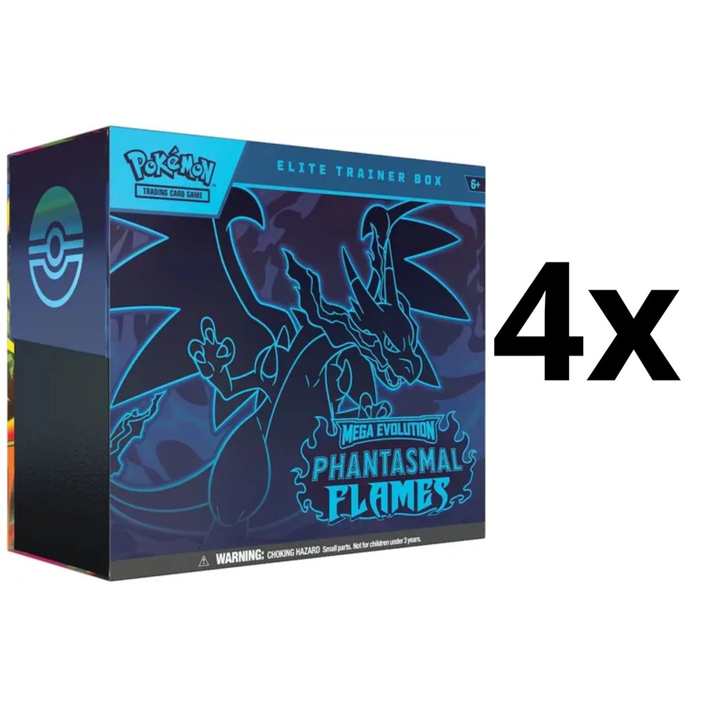 Pokémon - 4x Phantasmal Flames ETB -4x Phantasmal Flames ETB - SEALEAD ETB's #3.2