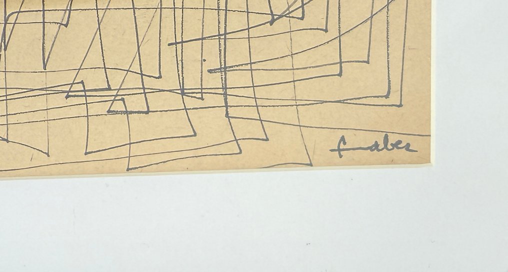 Will Faber (1901–1987) - Composición abstracta en línea y color #2.1