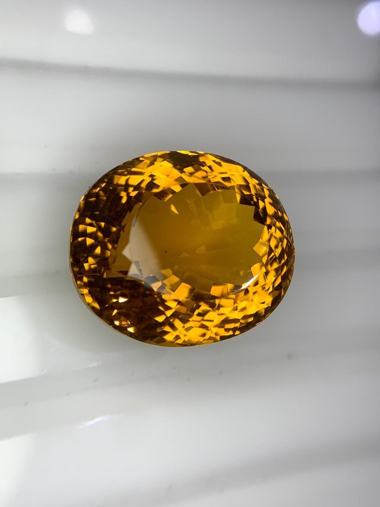 沒有保留價 黃色 黃水晶 - 61.03 ct - 國際有色寶石協會 (ICA GemLab) - Golden #2.1