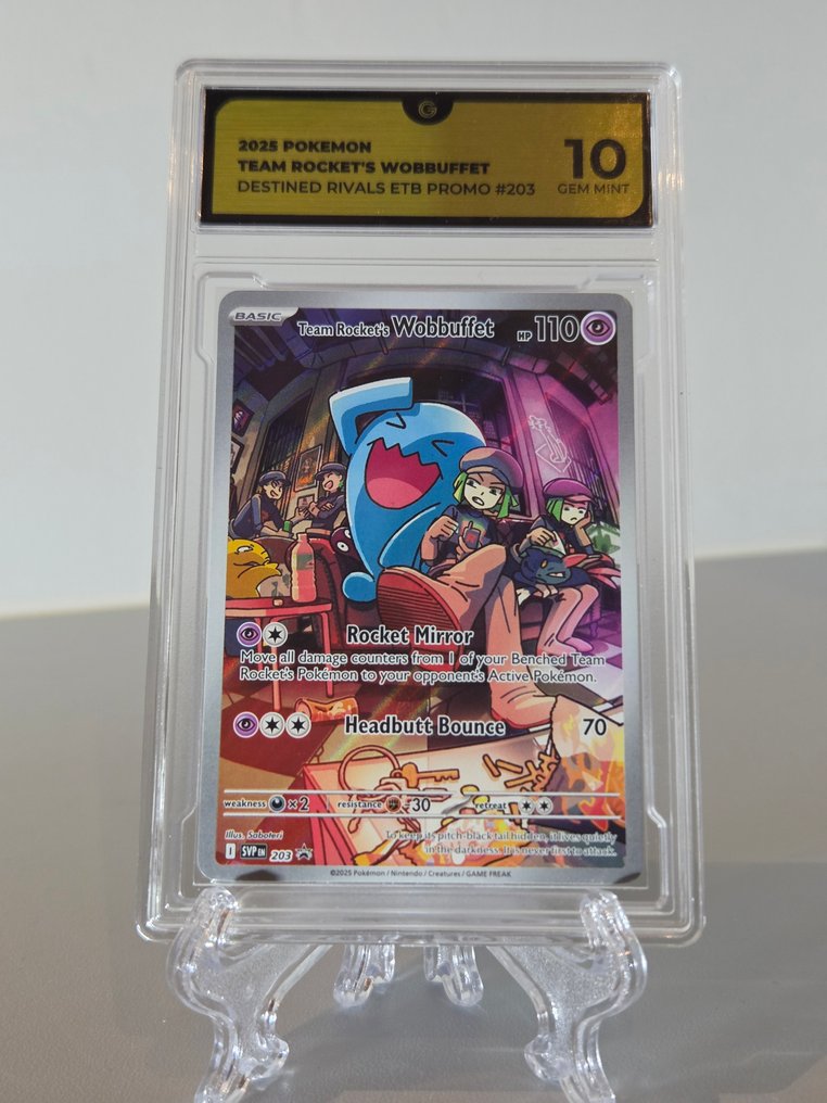 Pokémon - 1 Graded card - Wobbuffet Svp en 203 Προωθητική κάρτα, Πλήρης τέχνη - GG 10 #1.0