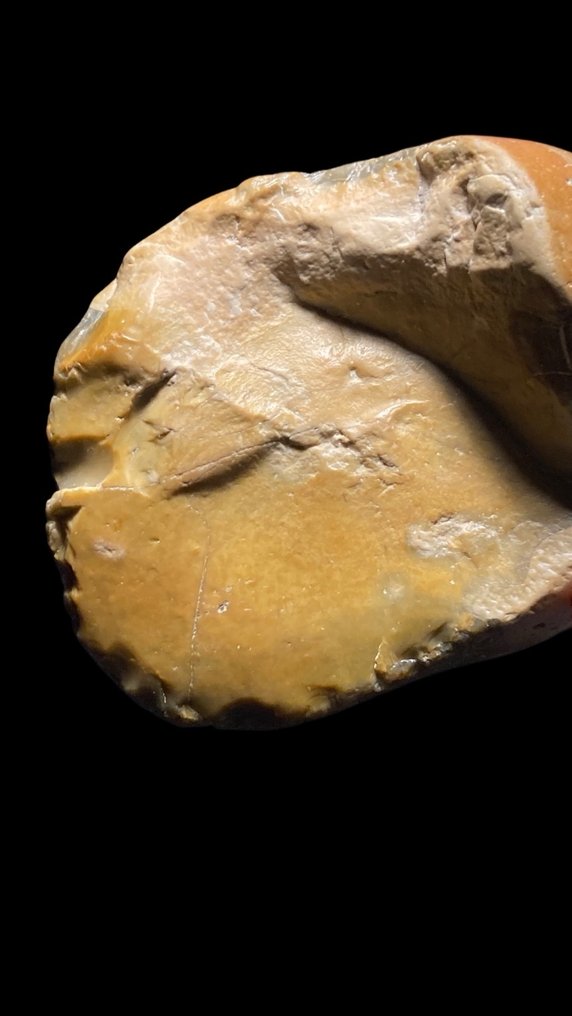 Paleolítico Pedra/Sílex Unifacial Pebble Chopper - 8 cm  (Sem preço de reserva) #2.1