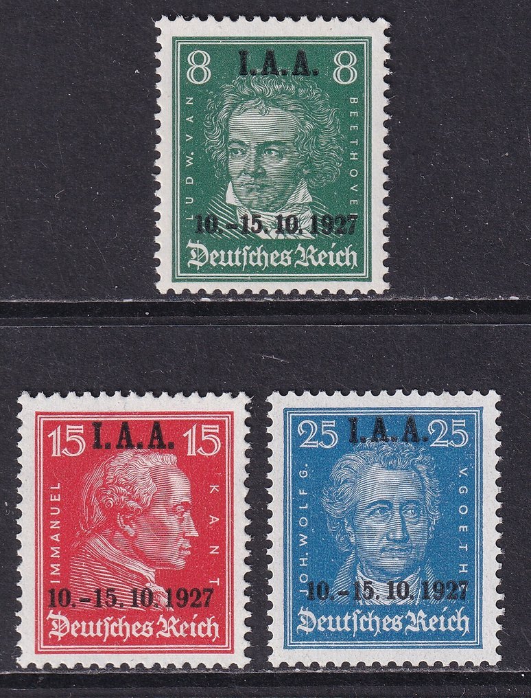 Γερμανική Αυτοκρατορία 1927 - Διάσκεψη του Διεθνούς Γραφείου Εργασίας (IAA) Βερολίνου. - Michel: 407/409 #1.0