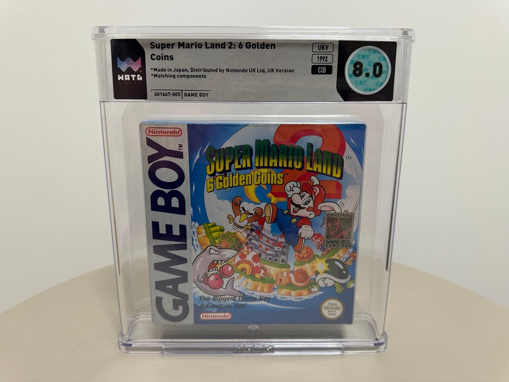 Nintendo - Gameboy Classic - Rare Opportunity! Super Mario Land 2: 6 Golden Coins (Game Boy, 1992) – WATA 8.0 CIB – Collector’s - Video game - In original box #1.0