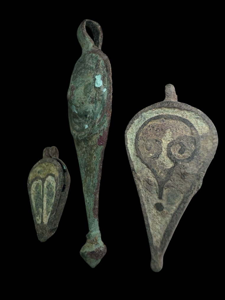 Ancient Roman Bronze 3 Box lids (No reserve price) #3.2