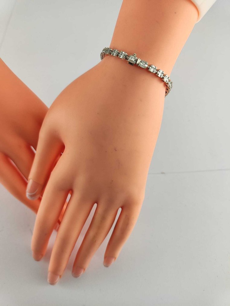 Other brand - 網球手鍊 - 18 克拉 白金 -  4.83ct. tw. 鉆石 (天然)  - 鉆石 - 18K TennisRivière FABIANI #2.1