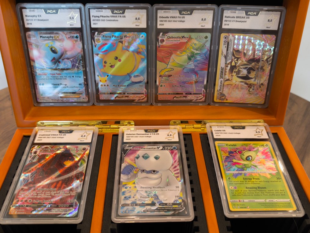Pokémon - 7 Graded card - Flying Pikachu, Orbeetle Vmax, Manaphy Ex... - PCA 9.5 - Various sets #1.0
