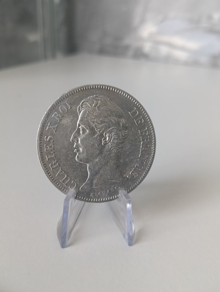 France. Charles X. 5 Francs 1827-W, Lille (No reserve price) #1.0