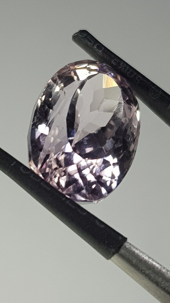 Senza prezzo di riserva - 1 pcs Rosa Kunzite - 10.94 ct - Antwerp Laboratory for Gemstone Testing (ALGT) #2.1