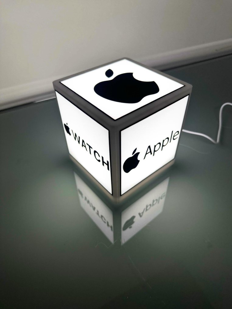 Apple Cube Light Lamp Sign (Fan Art) - Excellent Quality 3D Style - Computer #1.0
