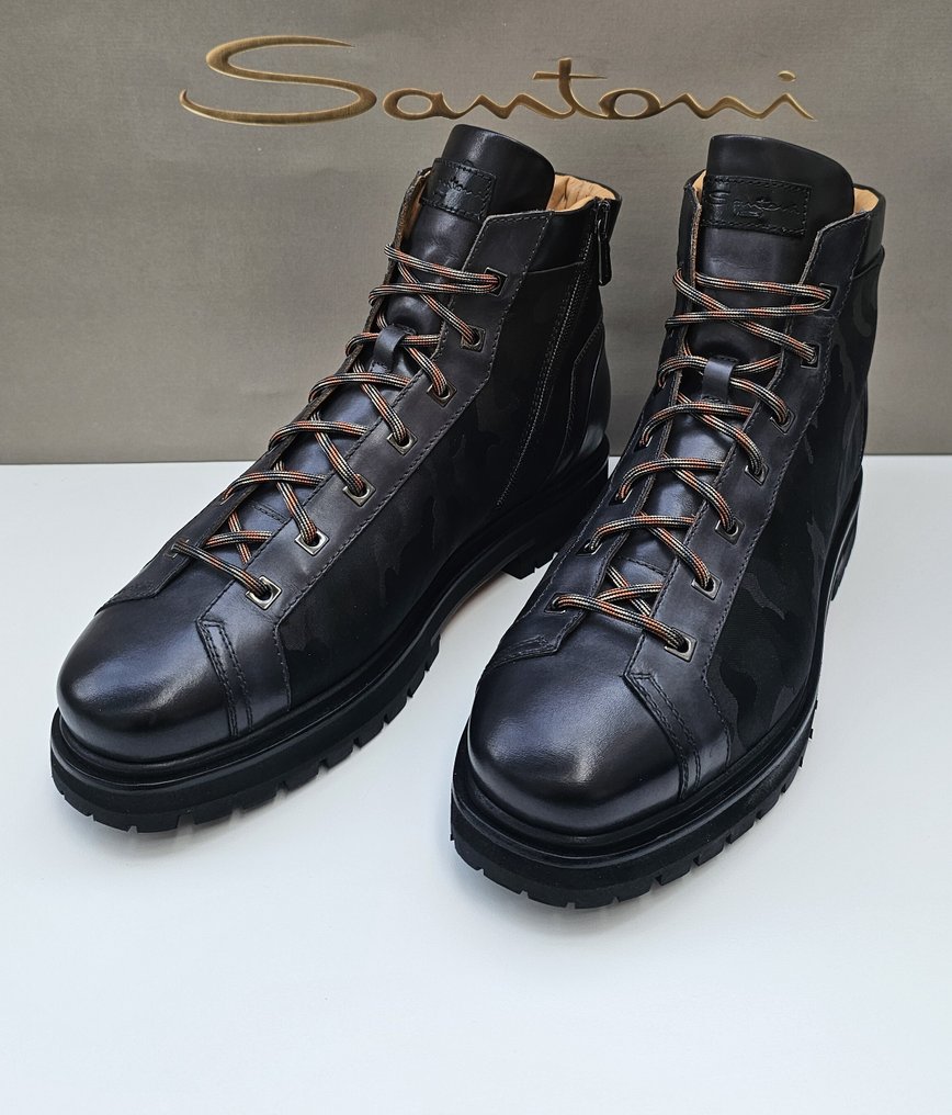 Santoni - Lace-up boots - Size: EU 45, EU 45.5 - New in box #1.0