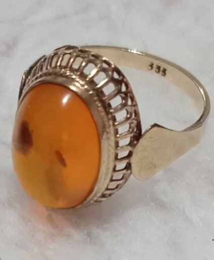 Utan reservationspris - Statement-ring Amber -  10.00ct. tw. Bärnsten - Bärnsten - Magnifik ring Ardeco #3.2