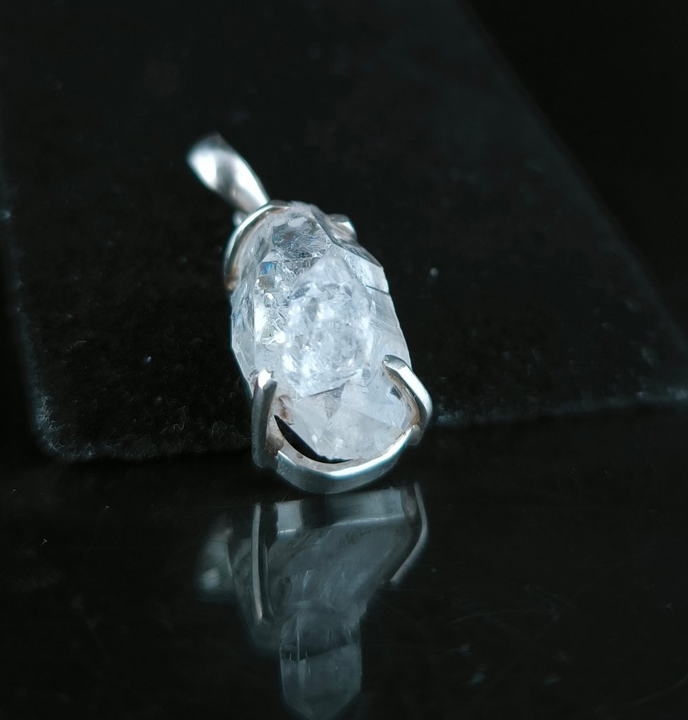 Ασημί - Κρεμαστό κόσμημα - Διαμαντής του Herkimer #1.0