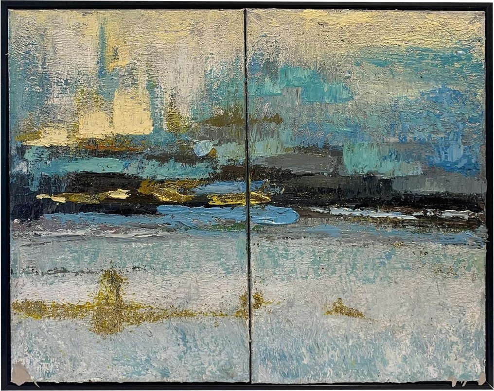 Nguyen Robert - Reflets d'Hiver 50 x 61,5 cm Diptyque #1.0