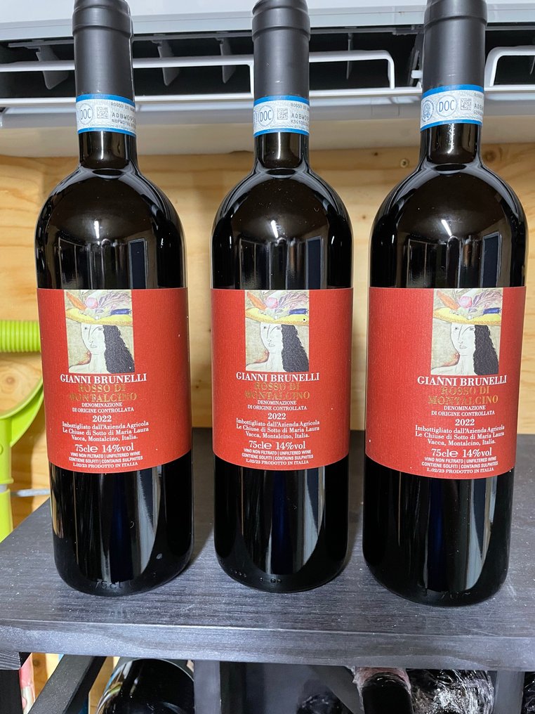2022 Gianni Brunelli Rosso di Montalcino - Toscana - 3 Sticle (0.75L) #1.0