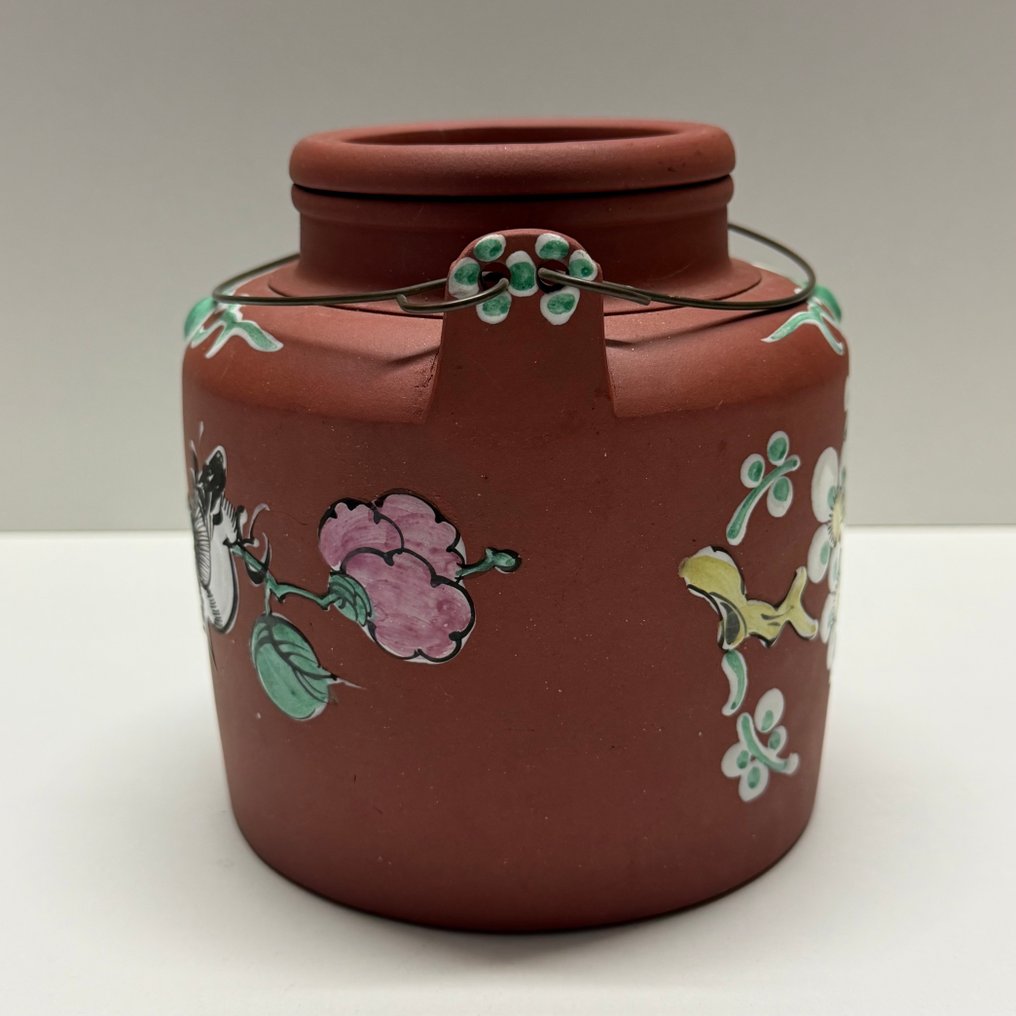 整套茶具 - 宜兴粘土, 瑪瑙 - 搪瓷浮雕装饰 #3.2