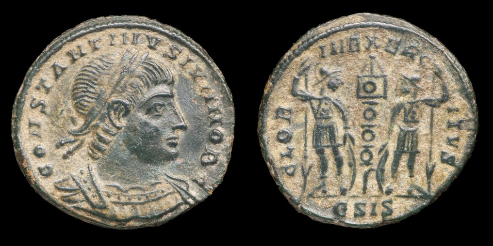 羅馬帝國. Constantine II (AD 337-340). GLORIA EXERCITVS, Siscia  (沒有保留價) #1.0