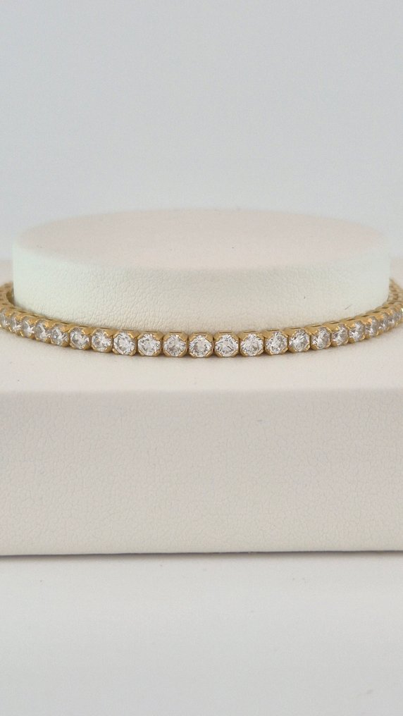 Βραχιόλι - 14 καράτια Κίτρινο χρυσό - 4.30ct. tw. Διαμάντι (Εργαστηριακής καλλιέργειας) #4.3