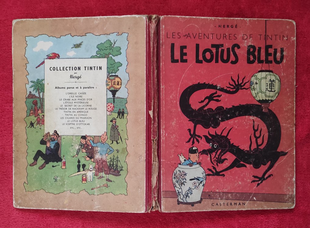 Tintin T5 - Le Lotus Bleu (B1) – C – EO couleur - 1 Album - Erstausgabe - 1946 #2.1