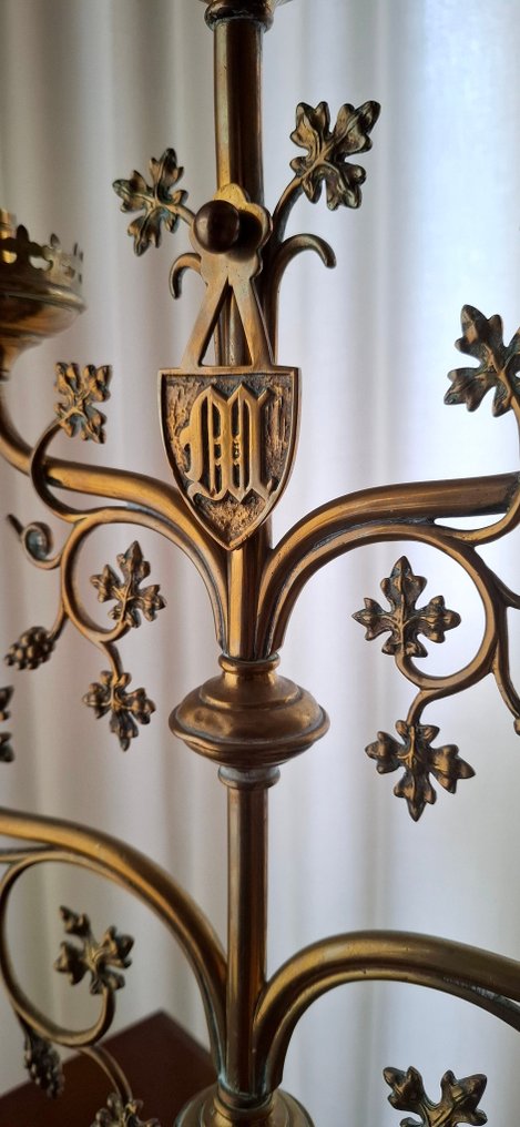 Μανουάλι - Χαλκός - Χάλκινο κηροπήγιο με 5 κέρατα. #1.0